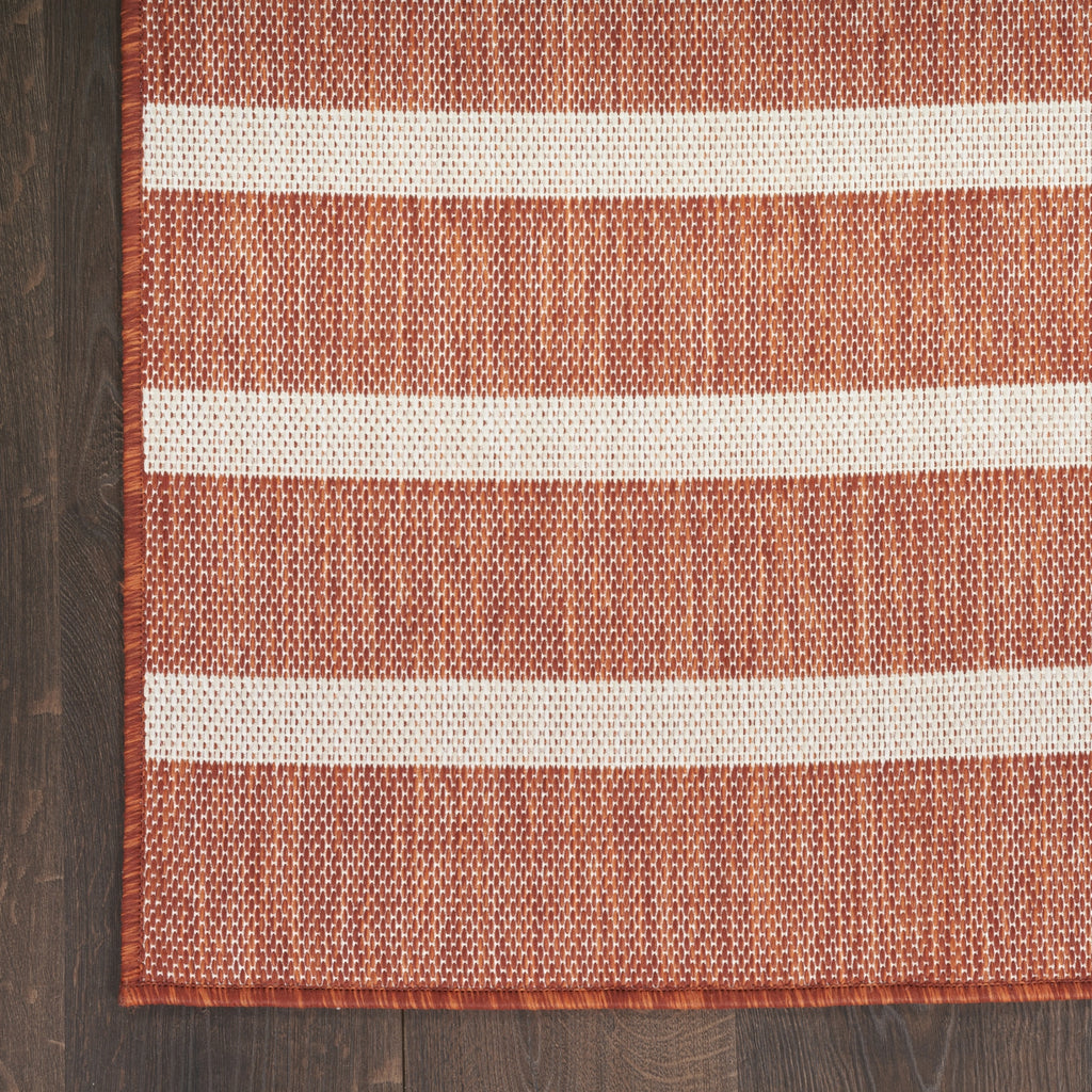 Nourison Positano POS03 Terracotta Ivory Area Rug main image