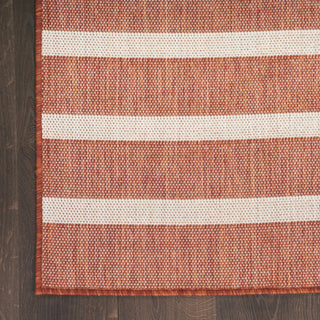 Nourison Positano POS03 Terracotta Ivory Area Rug main image