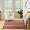 Nourison Positano POS03 Terracotta Ivory Area Rug Swatch Image