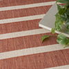 Nourison Positano POS03 Terracotta Ivory Area Rug Texture Image