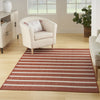 Nourison Positano POS03 Terracotta Ivory Area Rug Corner Image