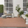 Nourison Positano POS03 Terracotta Ivory Area Rug Corner Image