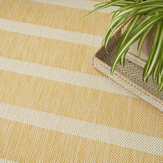 Nourison Positano POS03 Yellow Ivory Area Rug Texture Image