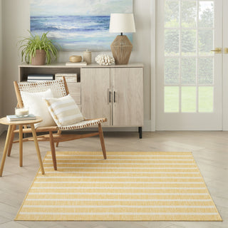 Nourison Positano POS03 Yellow Ivory Area Rug Swatch Image