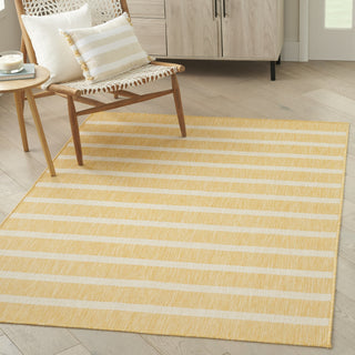 Nourison Positano POS03 Yellow Ivory Area Rug Corner Image