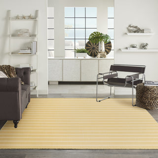 Nourison Positano POS03 Yellow Ivory Area Rug Swatch Image