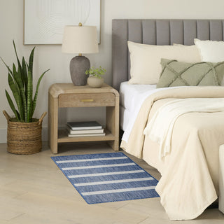 Nourison Positano POS03 Navy Ivory Area Rug 