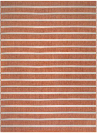 Nourison Positano POS03 Terracotta Ivory Area Rug 