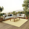 Nourison Positano POS03 Yellow Ivory Area Rug Corner Image