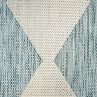 Nourison Positano POS04 Aqua Area Rug Corner Image