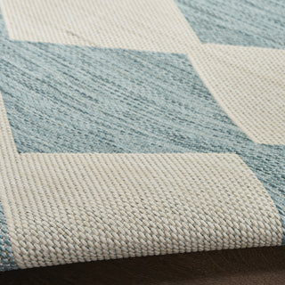 Nourison Positano POS04 Aqua Area Rug Detail Image