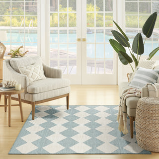 Nourison Positano POS04 Aqua Area Rug Swatch Image