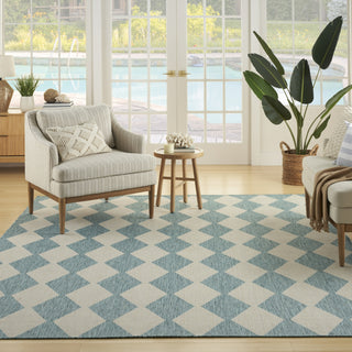 Nourison Positano POS04 Aqua Area Rug Swatch Image