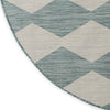 Nourison Positano POS04 Aqua Area Rug Corner Image