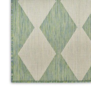 Nourison Positano POS04 Blue Green Area Rug Corner Image