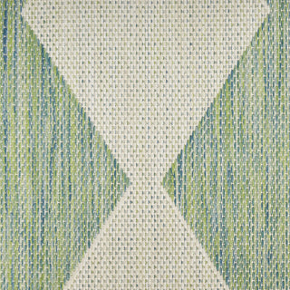 Nourison Positano POS04 Blue Green Area Rug Corner Image