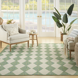 Nourison Positano POS04 Blue Green Area Rug Swatch Image