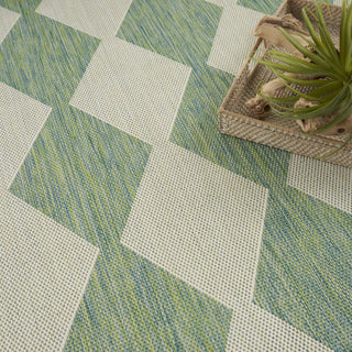 Nourison Positano POS04 Blue Green Area Rug Texture Image
