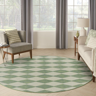 Nourison Positano POS04 Blue Green Area Rug Swatch Image
