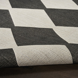 Nourison Positano POS04 Black Area Rug Detail Image