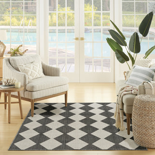Nourison Positano POS04 Black Area Rug Swatch Image