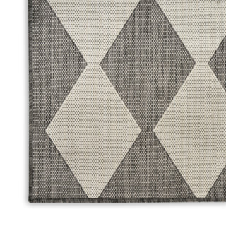 Nourison Positano POS04 Charcoal Area Rug Corner Image