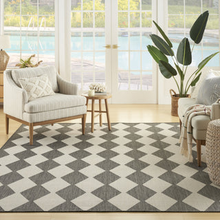 Nourison Positano POS04 Charcoal Area Rug Swatch Image