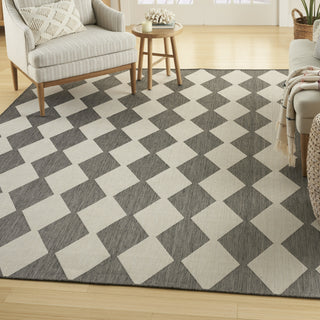 Nourison Positano POS04 Charcoal Area Rug Corner Image