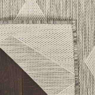 Nourison Positano POS04 Light Grey Area Rug Corner Image