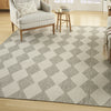 Nourison Positano POS04 Light Grey Area Rug Corner Image