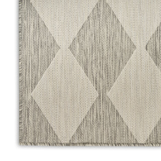 Nourison Positano POS04 Light Grey Area Rug Corner Image