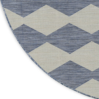 Nourison Positano POS04 Navy Blue Area Rug Corner Image