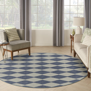 Nourison Positano POS04 Navy Blue Area Rug Swatch Image