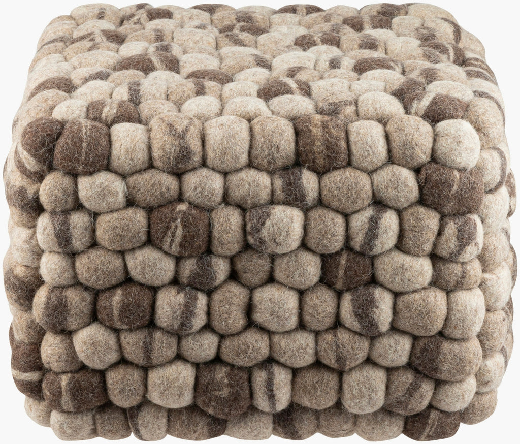 Surya Summit POUF-14 Beige Furniture Pouf main image