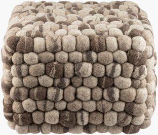 Surya Summit POUF-14 Beige Furniture Pouf main image