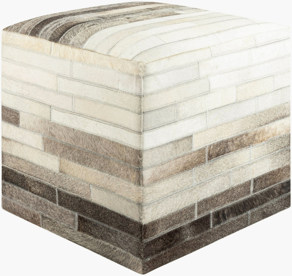 Surya Appalachian POUF-243 Ivory Furniture Pouf main image