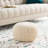 Surya DeSoto POUF-78 Tan Pouf Style Shot Feature