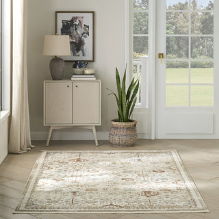 Nourison Pardis PRD01 Ivory Rust Area Rug Room Image Feature