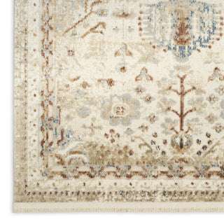 Nourison Pardis PRD01 Ivory Rust Area Rug Texture Image