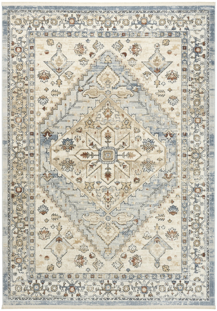 Nourison Pardis PRD02 Blue Taupe Area Rug main image