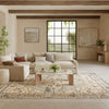 Nourison Pardis PRD02 Blue Taupe Area Rug Corner Image