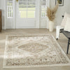 Nourison Pardis PRD02 Ivory Taupe Area Rug Corner Image