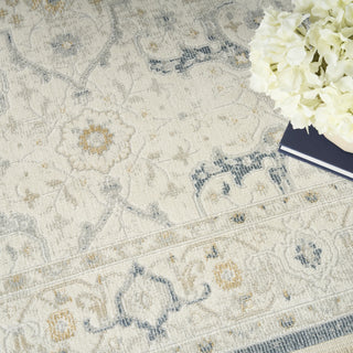 Nourison Pardis PRD03 Light Blue Area Rug Corner Image