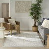 Nourison Pardis PRD03 Light Blue Area Rug Room Image Feature