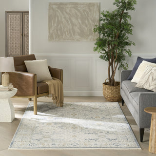 Nourison Pardis PRD03 Light Blue Area Rug Room Image Feature