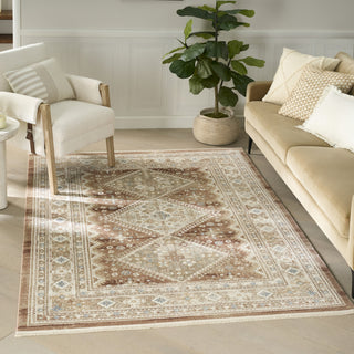 Nourison Pardis PRD04 Rust Area Rug Corner Image
