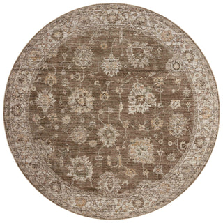 Loloi Priscilla PRL-01 Bark/Ivory Area Rug Round Image