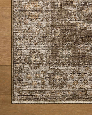 Loloi Priscilla PRL-01 Bark/Ivory Area Rug Corner Image