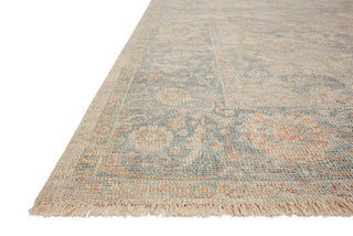 Loloi Priya PRY-08 Bone / Bluestone Area Rug Corner Image