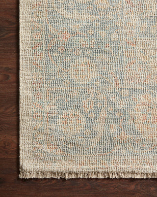 Loloi Priya PRY-08 Bone / Bluestone Area Rug Corner Image